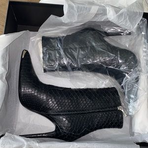 Amiri Snakeskin Heeled Booties - NWT